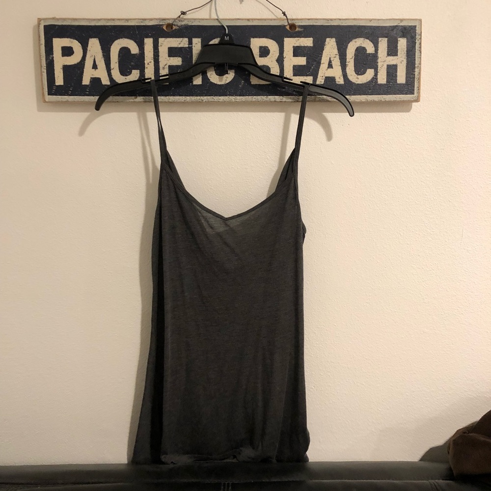 Gray Cami w/ Scooped Back
